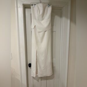 Laundry By Shelli Segal Ivory Strapless Dress